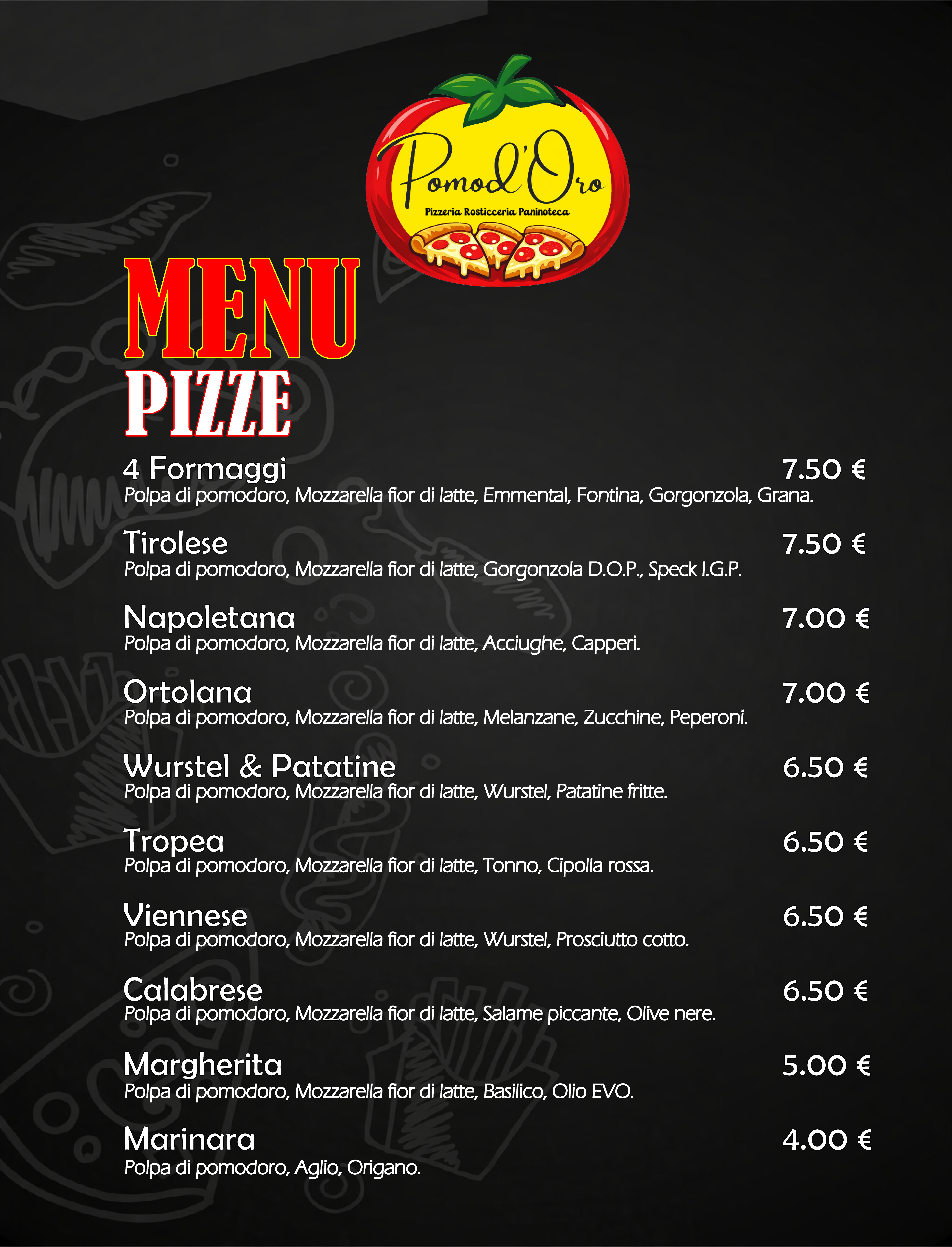 Menu pagina 2