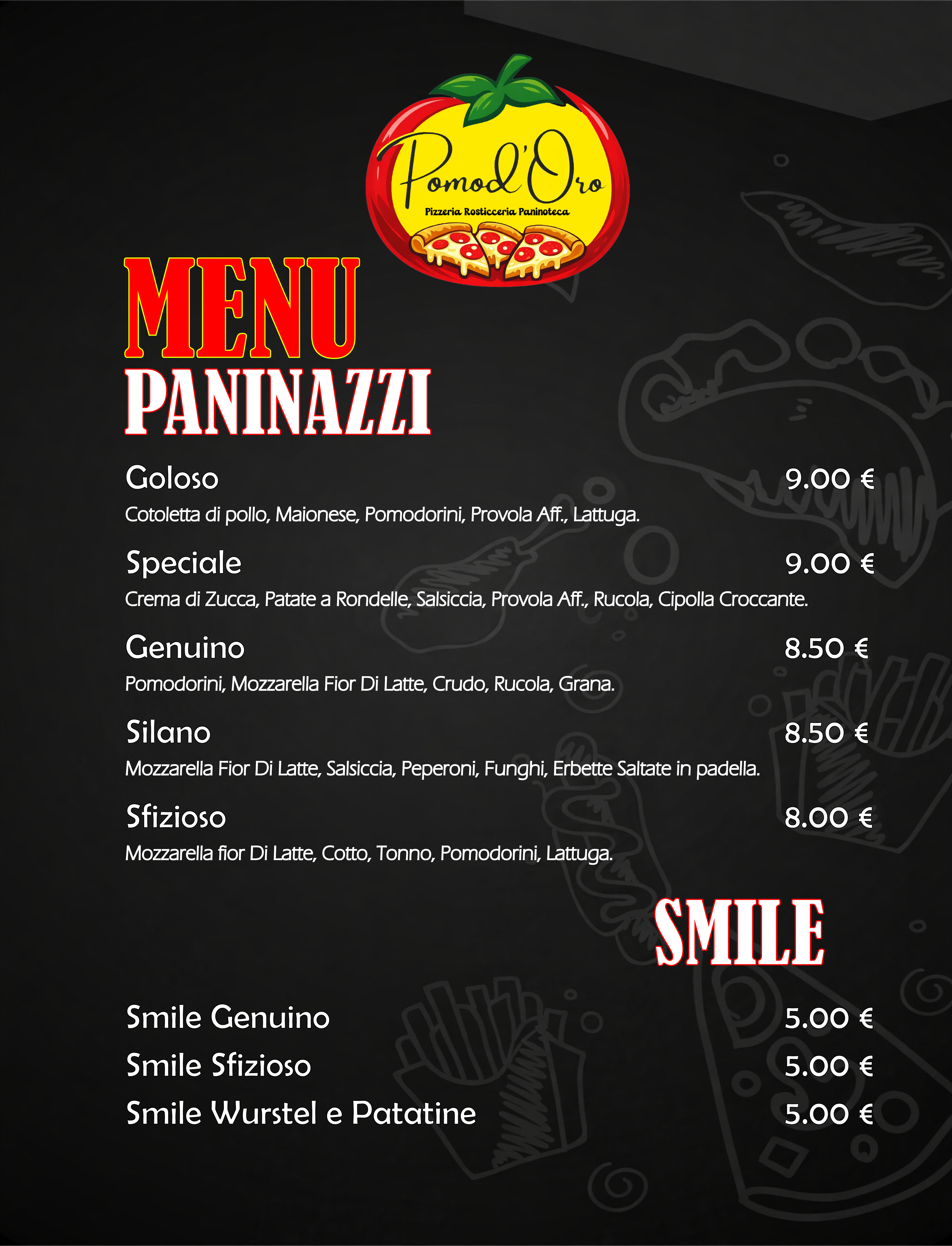 Menu pagina 3